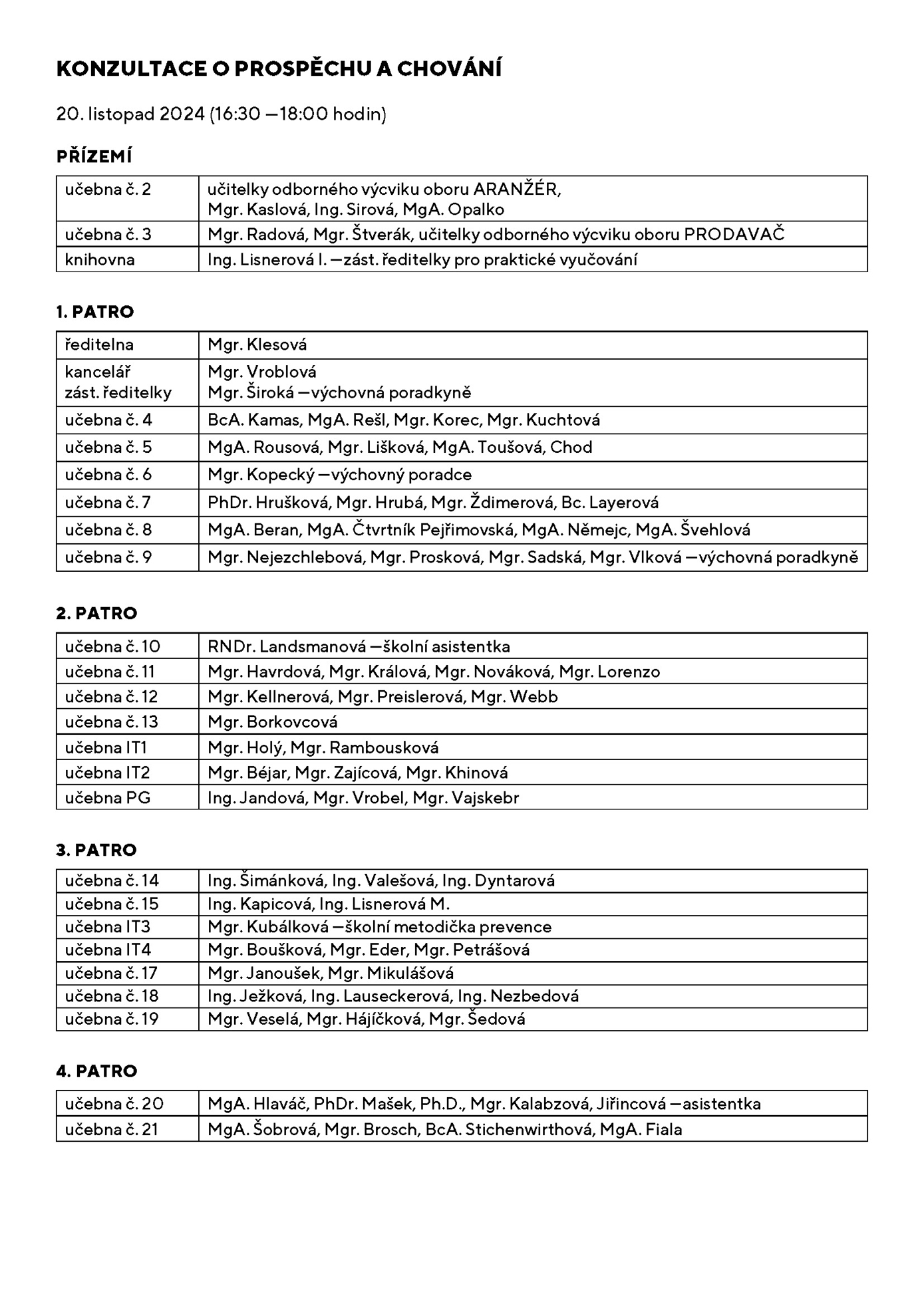 tridni schuzky a konzultace podzim 2024 2