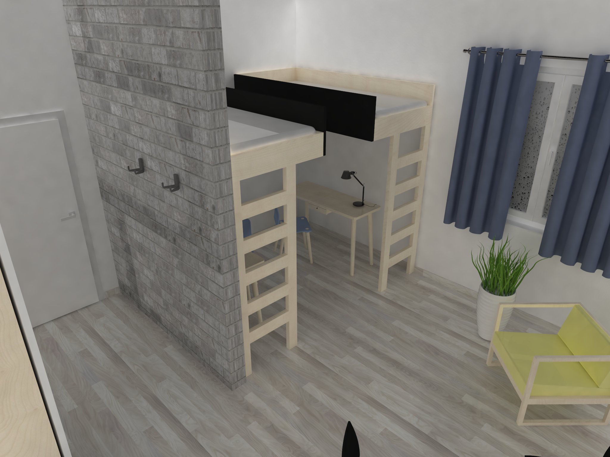 Marie Hofmannova 3.MI V3D pokoj na koleji